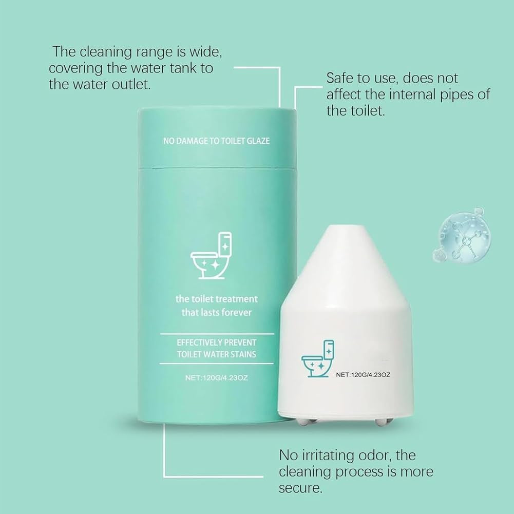 Krazy Clean Toilet Cleaner, Krazy Klean Pro Toilet Cleaner 10 Year Toilets Cleane, Automatic Long-Lasting Cleane Fresh Scent, Crazy Toilets Water Treatment Gel Kit, No Scrubbing Required(3Pcs)