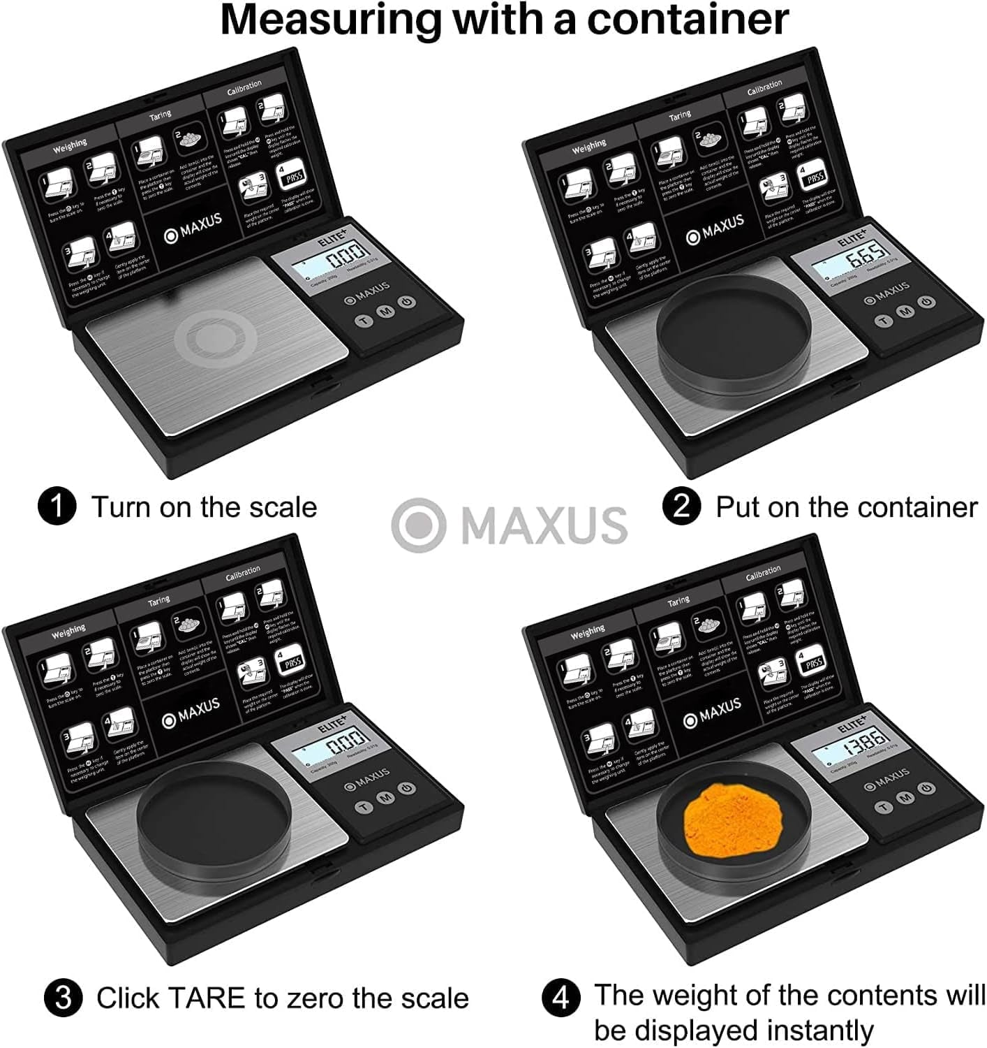 Precision Pocket Scale 500G X 0.01G, Digital Gram Scale with Tray, Small Food Scale, Jewelry Scale, Ounces Grains Scale with Backlit LCD