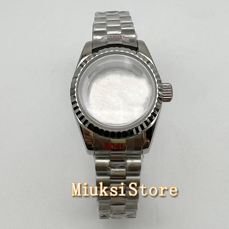 26Mm NH05 Watch Case Silver Gold Sapphire Glass Stainless Steel Fit NH05 NH06 NH05A NH06A Automatic Movement Watch Parts