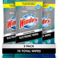 Windex Electronics Wipes, Pre-Moistened Screen Wipes Clean and Provide a Streak-Free Shine, 25 Count, Pack of 3