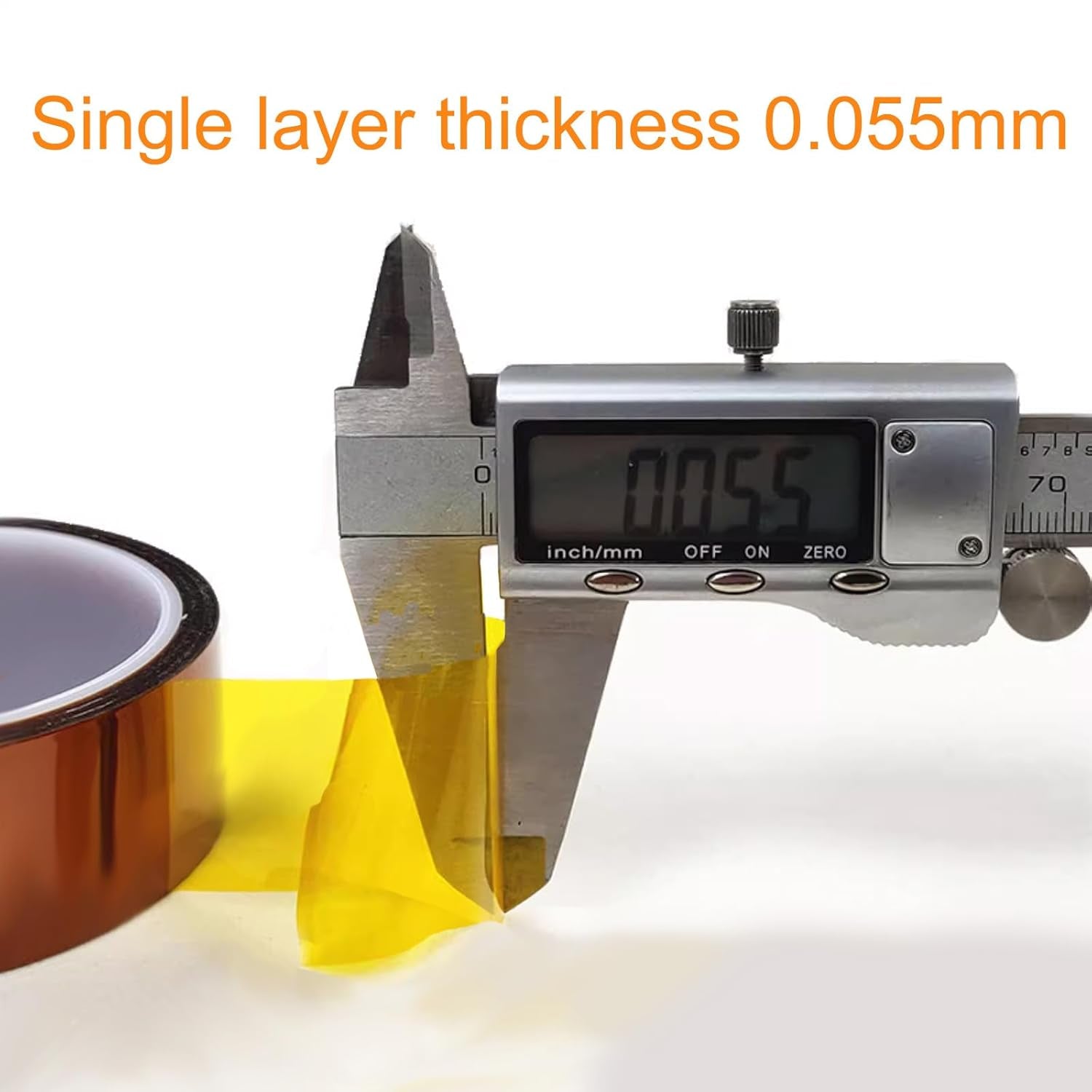 Polyimide Tape, High-Temperature Resistant Tape, Kapton Tape, No Residue Heat-Resistant Tape for Electric Task, 3D Printing, Soldering, Sublimation, Masking, 5 Pack 1Inch X 33M(108Ft)