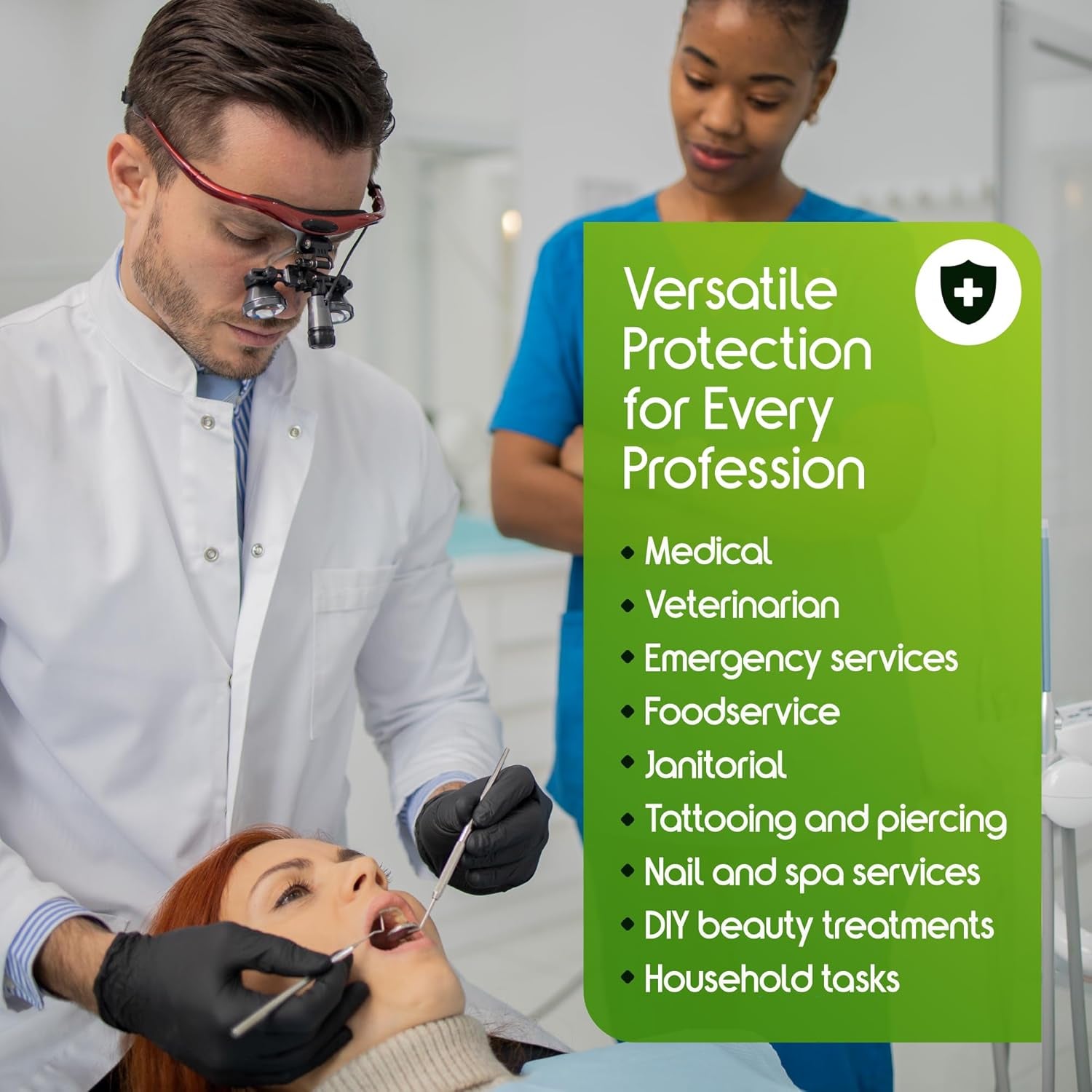 Black Nitrile Gloves HEAVY DUTY 6 Mil Nitrile Chemical Resistant Medical Cooking Cleaning Disposable Black Gloves