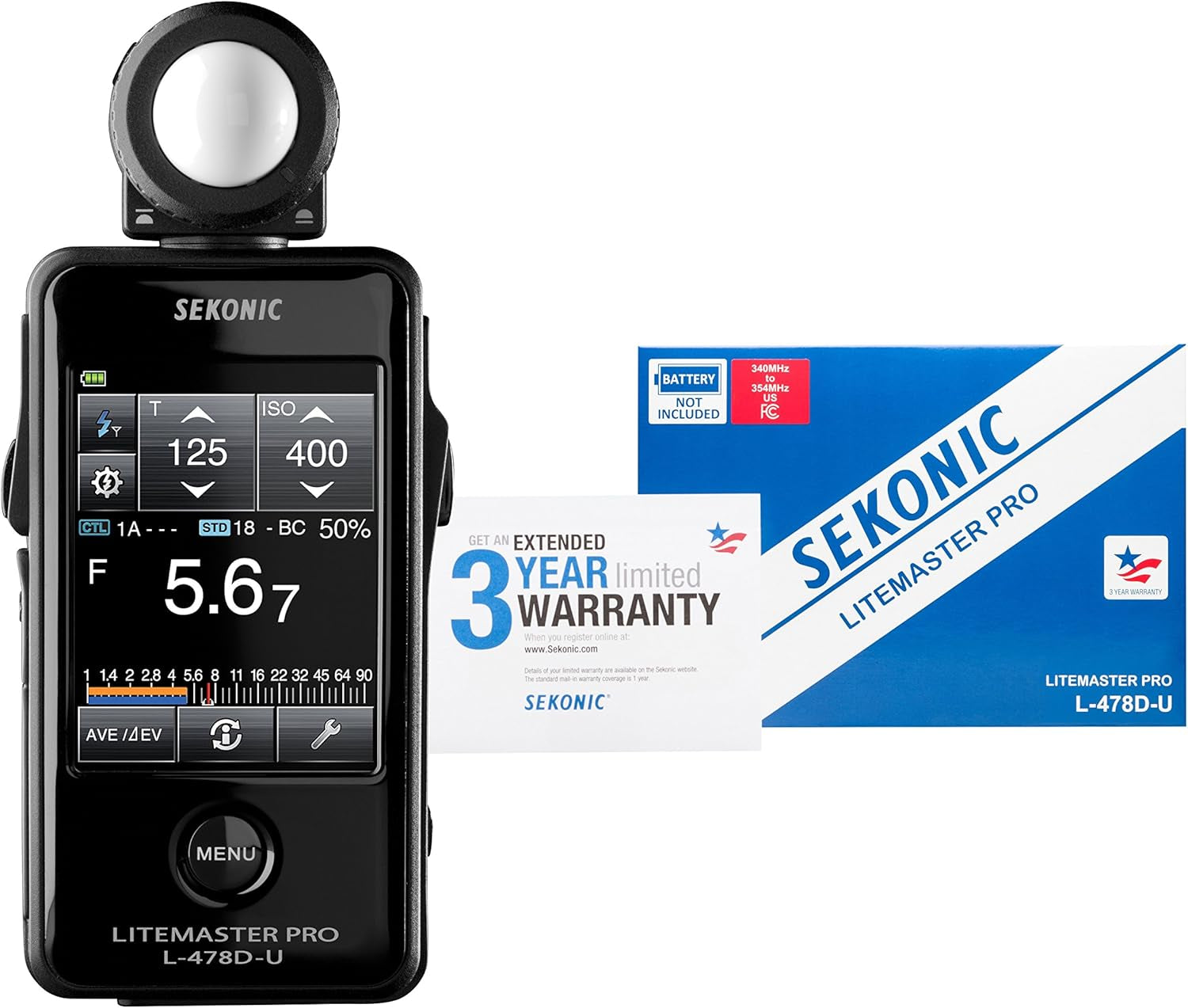 L-478D-U Lightmeter with Exclusive 3-Year Warranty
