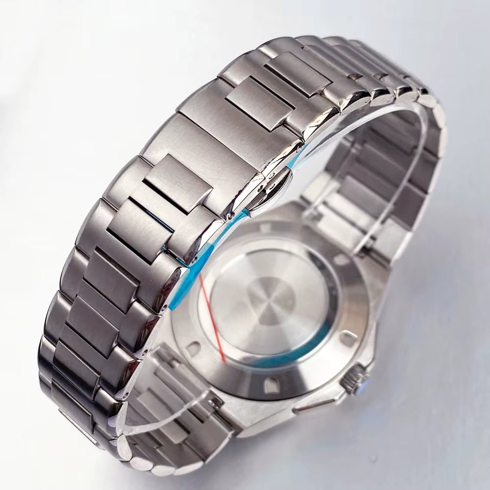 40Mm for Ingenieur IWC Style Mod Watch Case Sapphire Glass Fit NH35 NH36 Dive Men'S Wristwatch Accessories Parts Steel Bracelet