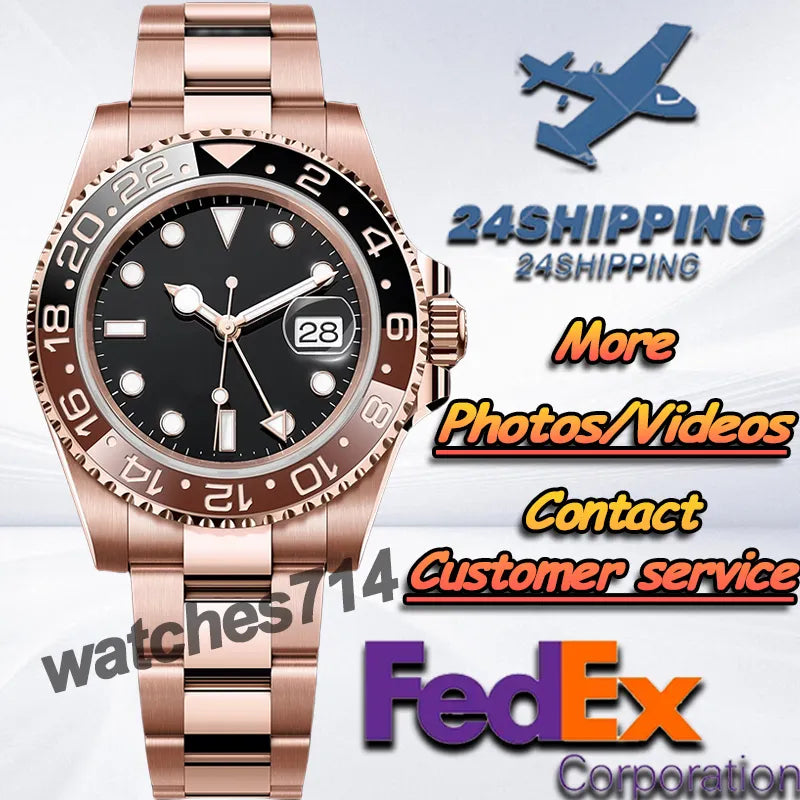 Clean Factory Mens Watch Designer Watches Men Top Quality Clean Watch Rose Gold 40MM Cal.3285 Movement Watch 904L Ceramic Ring Sapphire Waterproof 100M Send Fedex