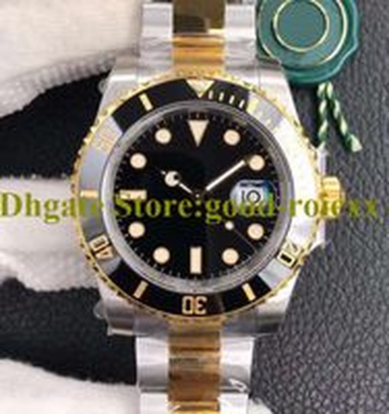 Mens Blue Black Green Ceramic Bezel Watch Automatic Cal.3135 Watches Men Dive Sport 904L Stainless Steel 3130 Yellow Gold VSF Wristwatches Diver'S 28800 Vph/Hz