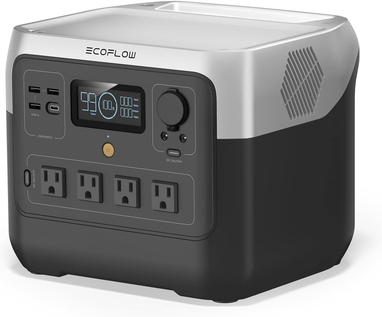 Portable Power Station RIVER 2 Pro, 768Wh Lifepo4 Battery, 70 Min Fast Charging, 4X800W (X-Boost 1600W) AC Outlets, Solar Generator for Outdoor Camping/Rvs/Home Use Black