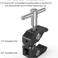 Clamp W/ 1/4" and 3/8" Thread and 9.8 Inches Adjustable Friction Power Articulating Magic Arm with 1/4" Thread Screw for LCD Monitor/Led Lights - KBUM2732B