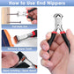 Jewelry Pliers, End Cutting Pliers End Nippers for Zipper Install Stops Repair