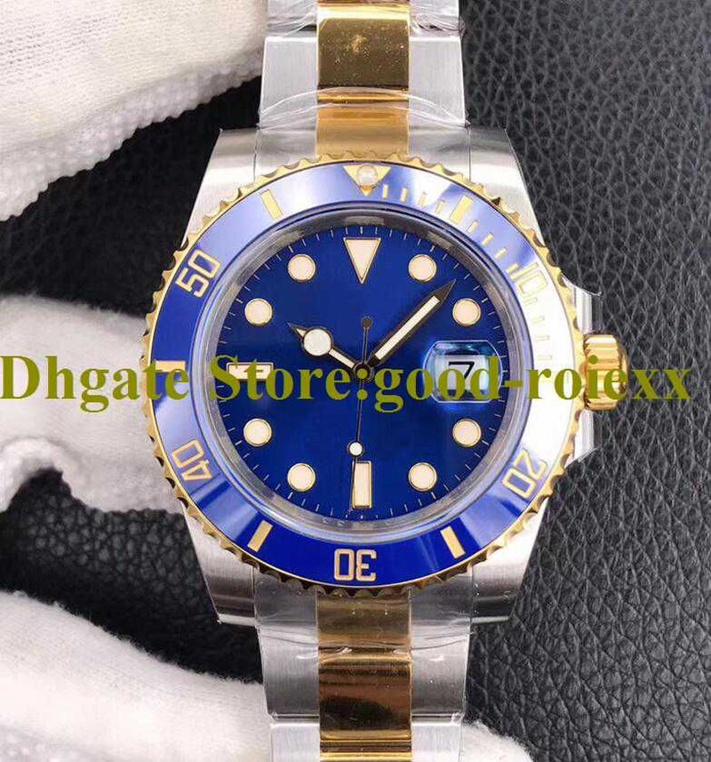 Mens Blue Black Green Ceramic Bezel Watch Automatic Cal.3135 Watches Men Dive Sport 904L Stainless Steel 3130 Yellow Gold VSF Wristwatches Diver'S 28800 Vph/Hz