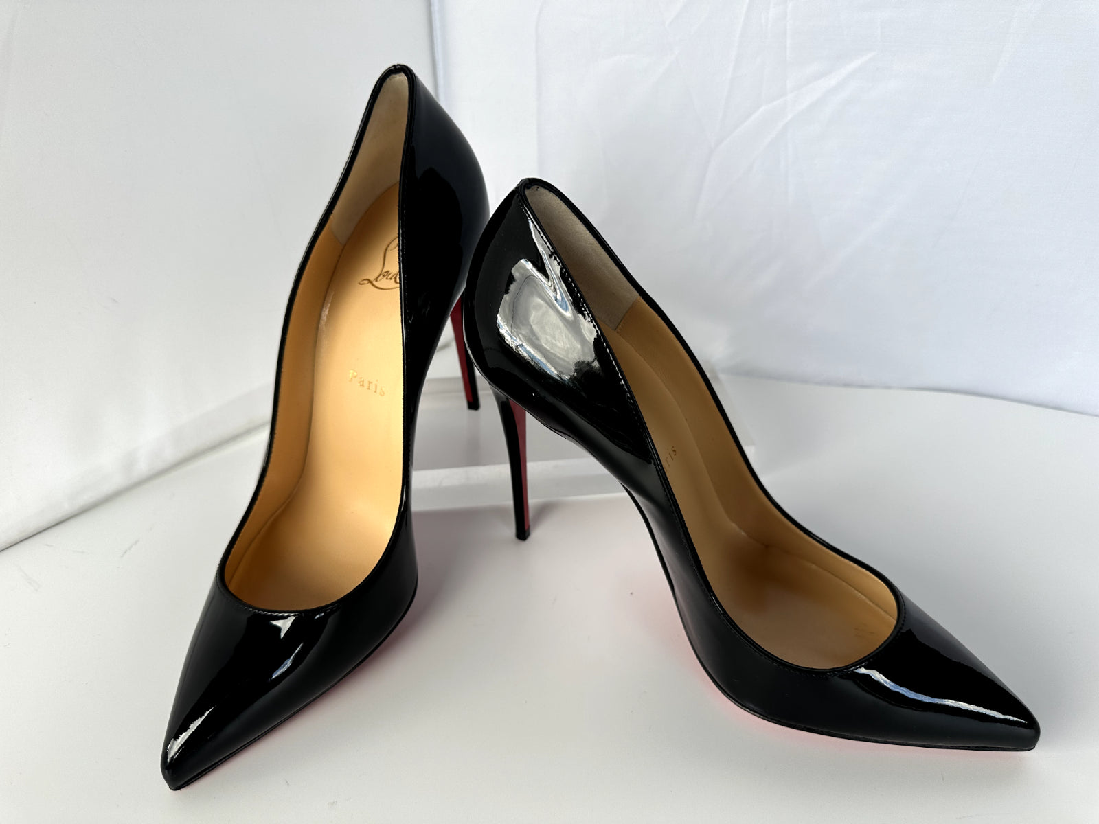 New Christian Louboutin Shoes so Kate 120MM Pumps Size 39 Black Patent Leather