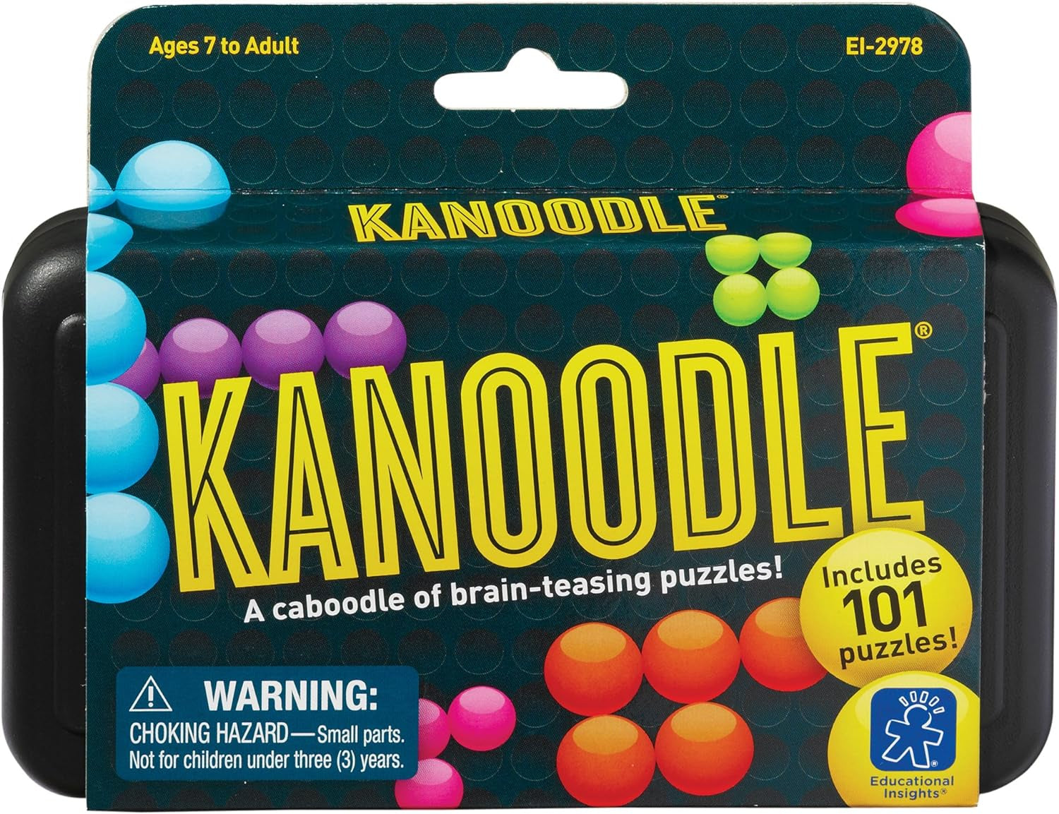 Kanoodle 3D Brain Teaser Puzzle for Ages 7+ Brain Games for Kids and Adults, Travel Games, Stocking Stuffers for Kids, Teens and Adults