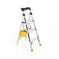 4 .5 Ft. Aluminum Dual Platform Step Ladder with Project Bucket ( 9 Ft. Reach ), 250 Lbs. Capacity Type I Duty Rating