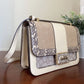 Coach Tabby Shoulder Bag in Jacquard Signature Beige with Snake Detailing NWT