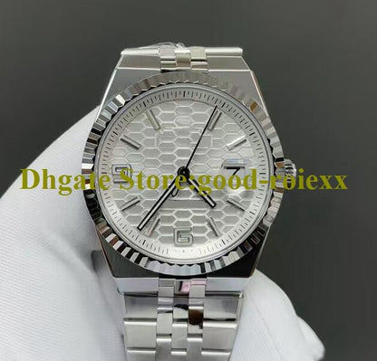 40Mm Men'S Blue White Watch Automatic Cal.7135 Movement Watches Men Flute Bezel Date Dweller 127336 Platinum 904L Steel 127334 Wristwatches