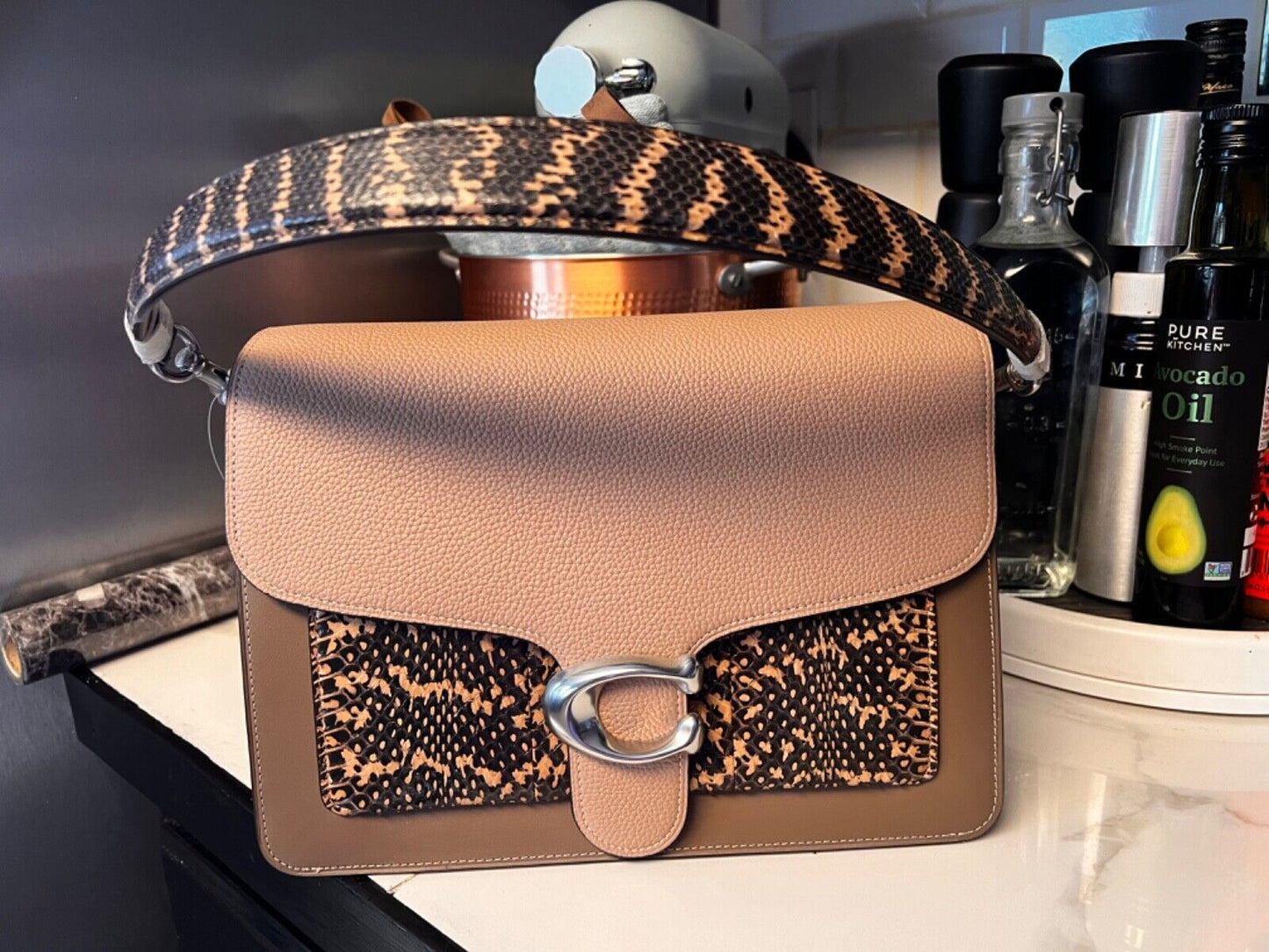 Coach Tabby Shoulder Bag Snakeskin