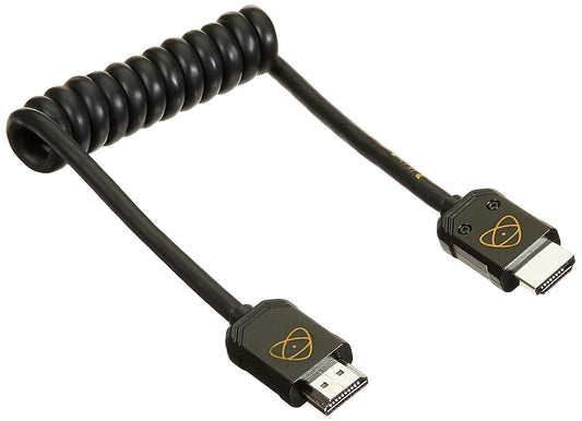 ATOMFLEX PRO HDMI Coiled Cable (Full to Full 30Cm) HDMI 2.0 Cable ATOM4K60C5