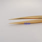 Bergeon 7029-2AM-GF TWEEZERS BRASS FINE POINTES Gold Flash SWISS MADE