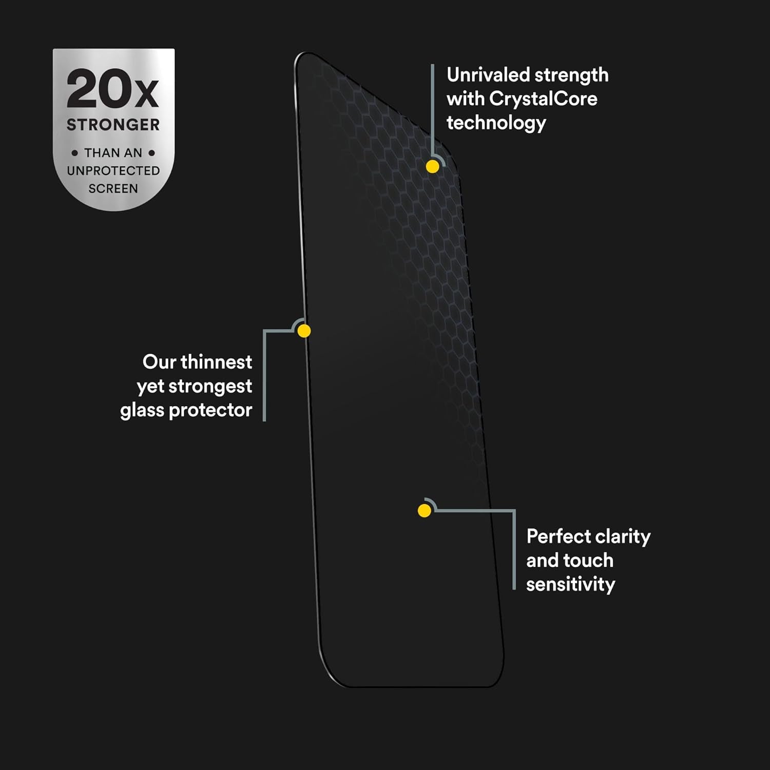 Apex Compatible with Iphone 16 Pro Max Screen Protector - Extreme Impact Technology - Anti-Dust Easy Install - Ultra-Thin Scratch Resistant 9H Hardness - Case-Friendly