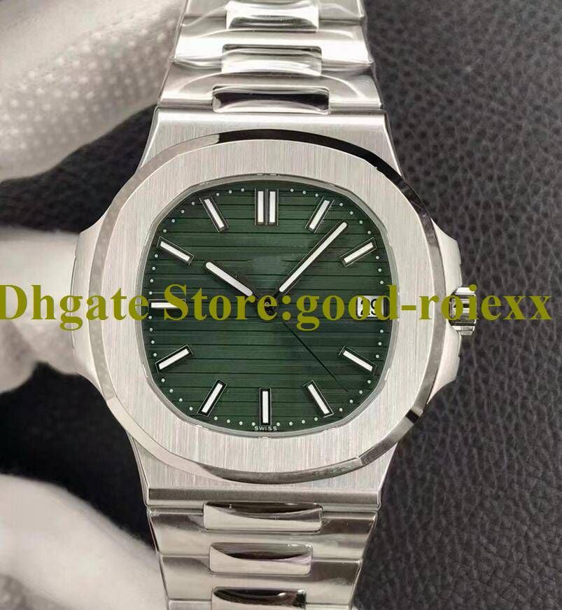 Watches for Men Automatic Cal.324 Watch Men'S 3Kf Green Turquoise Blue Gray White Dial 40Th Anniversary 3K Crystal Steel Date Eta 5711 Crystal Wristwatches