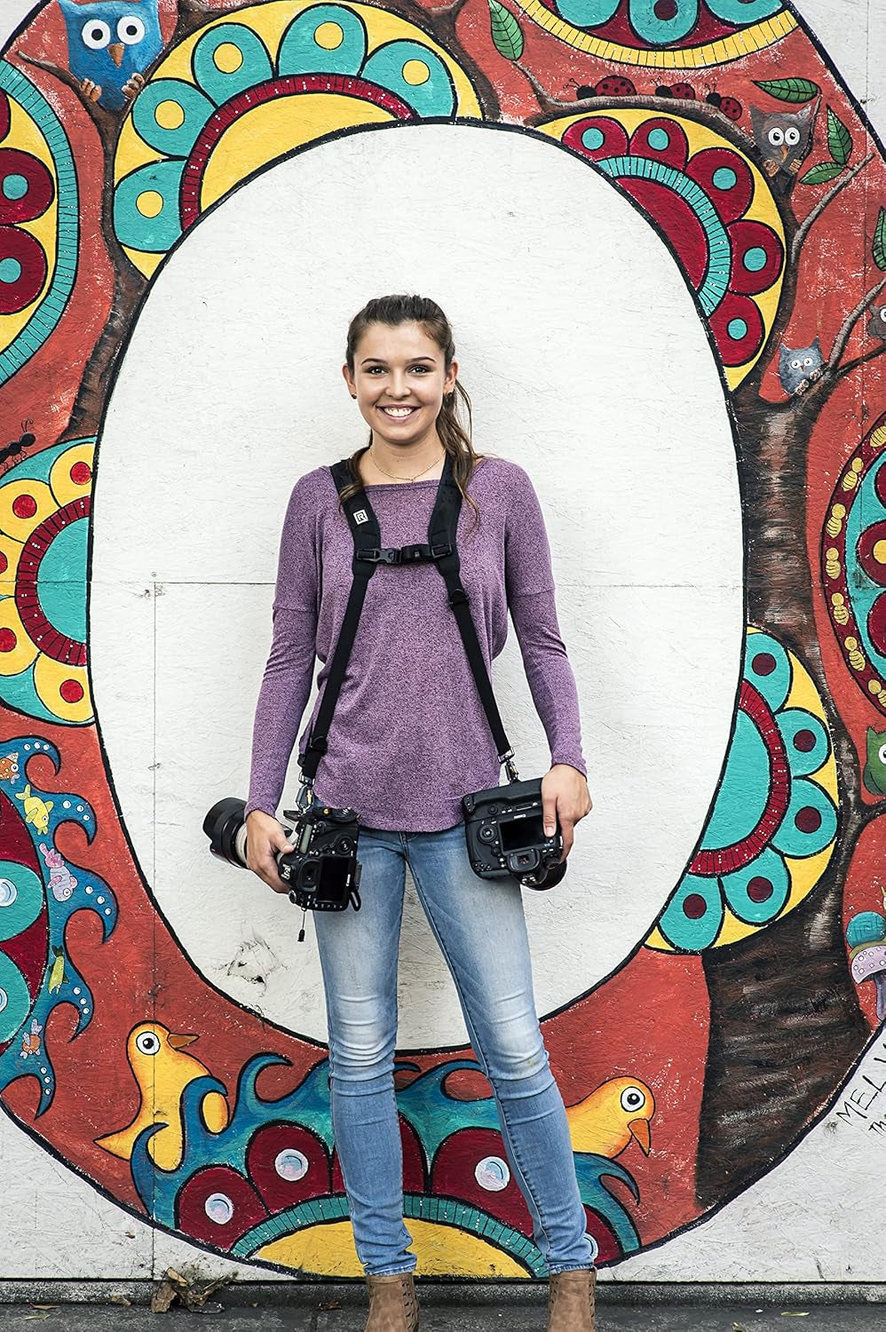 Double Breathe Camera Harness, Trusted Design for One or Two SLR, DSLR, Mirrorless Cameras