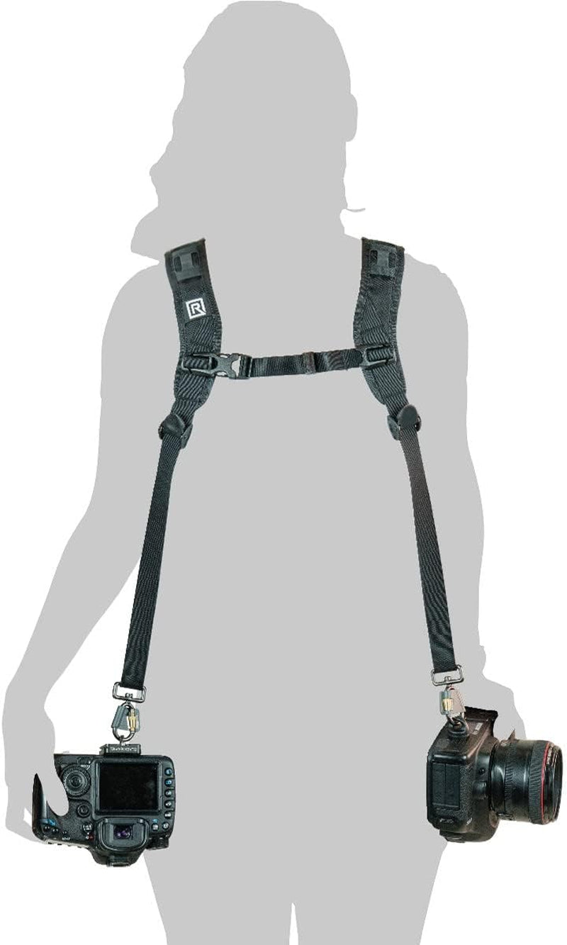 Double Breathe Camera Harness, Trusted Design for One or Two SLR, DSLR, Mirrorless Cameras