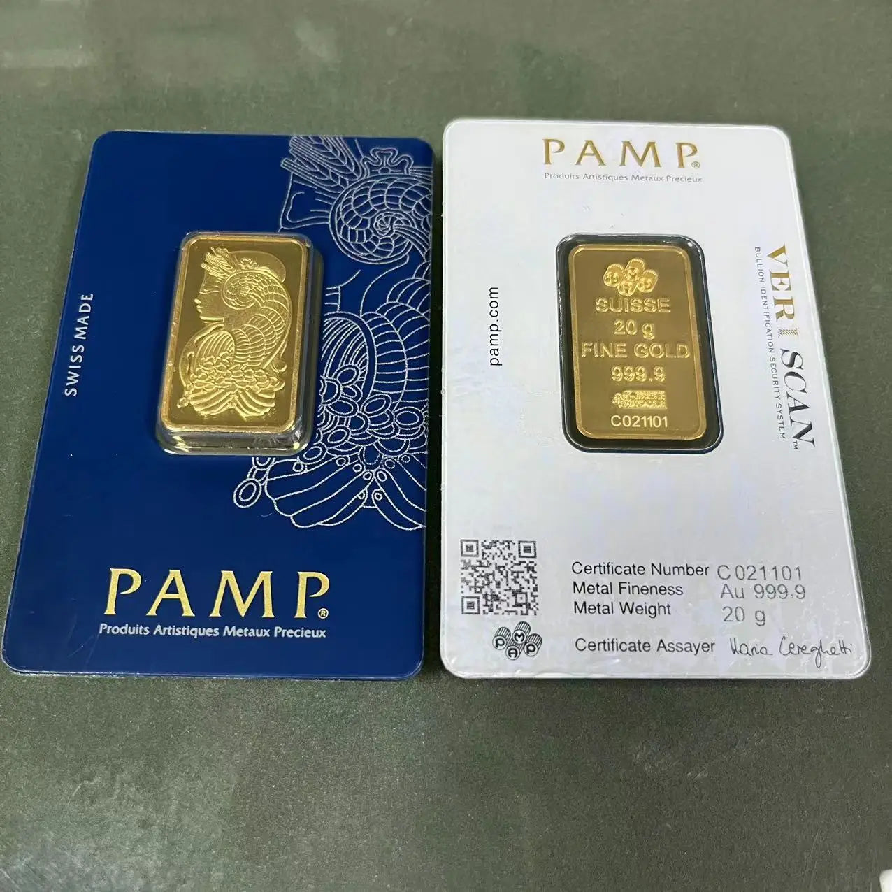 (Link 1) 1Oz/2.5G/5G/10G/20G/50G/100G Copper Bar 24K Gold Plated Bullion Ingot (Sealed Packaging) Non-Magnetic Unique Serial No.