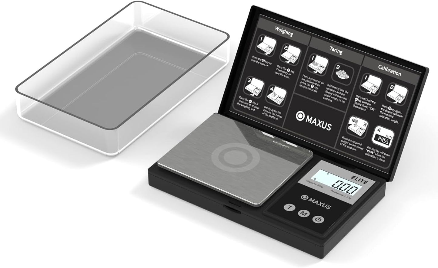 Precision Pocket Scale 500G X 0.01G, Digital Gram Scale with Tray, Small Food Scale, Jewelry Scale, Ounces Grains Scale with Backlit LCD