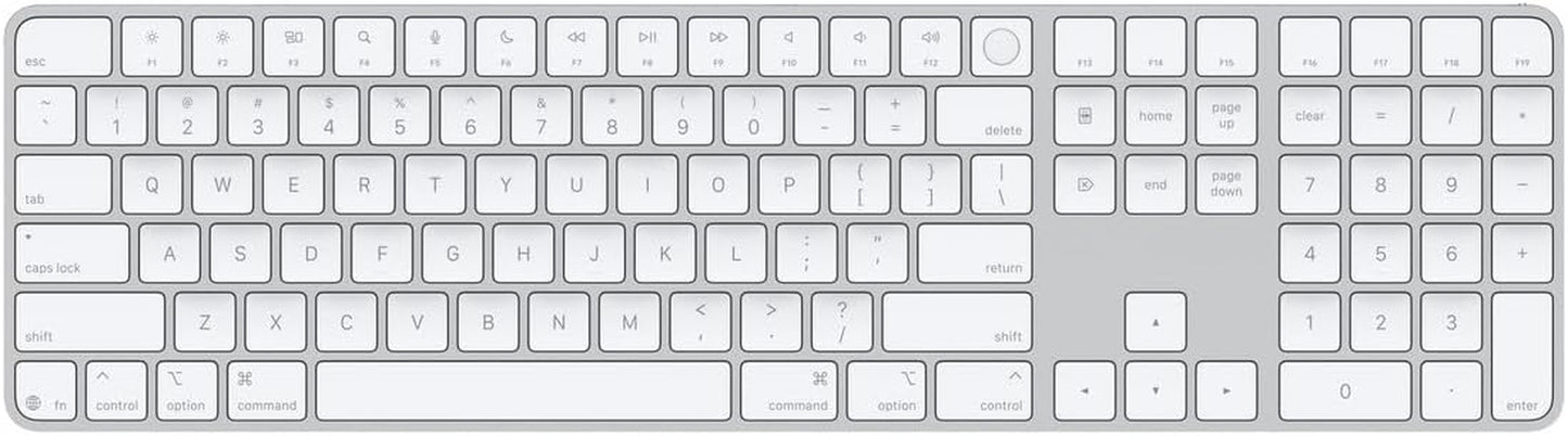 Magic Keyboard with Touch ID and Numeric Keypad for Mac Models with  Silicon - US English - White Keys