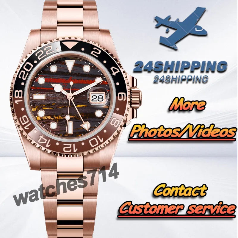 Clean Factory Mens Watch Designer Watches Men Top Quality Clean Watch Rose Gold 40MM Cal.3285 Movement Watch 904L Ceramic Ring Sapphire Waterproof 100M Send Fedex