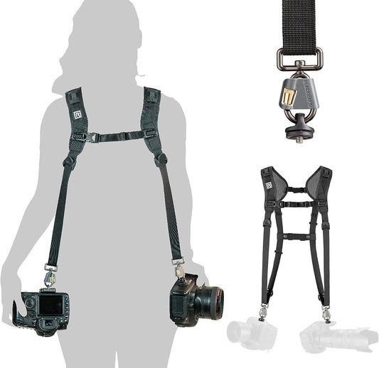 Double Breathe Camera Harness, Trusted Design for One or Two SLR, DSLR, Mirrorless Cameras