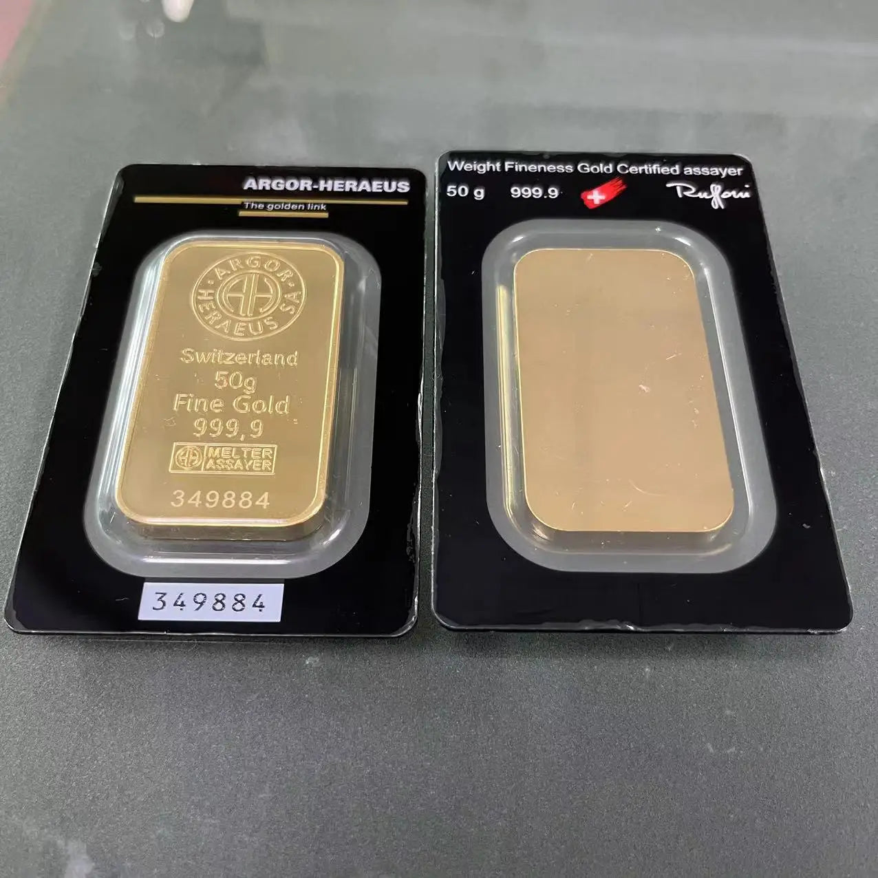 (Link 1) 1Oz/2.5G/5G/10G/20G/50G/100G Copper Bar 24K Gold Plated Bullion Ingot (Sealed Packaging) Non-Magnetic Unique Serial No.