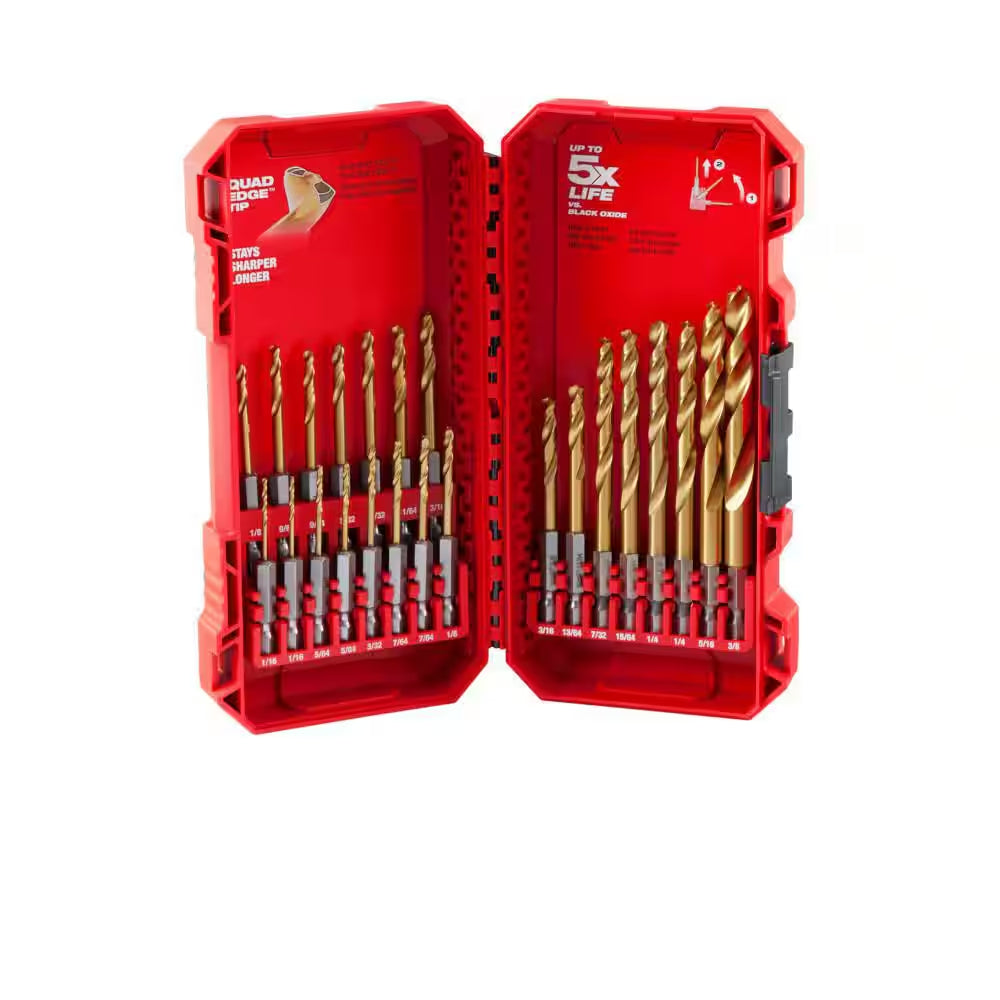 SHOCKWAVE IMPACT DUTY Titanium Twist Drill Bit Set (23-Piece)