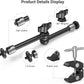 Clamp W/ 1/4" and 3/8" Thread and 9.8 Inches Adjustable Friction Power Articulating Magic Arm with 1/4" Thread Screw for LCD Monitor/Led Lights - KBUM2732B