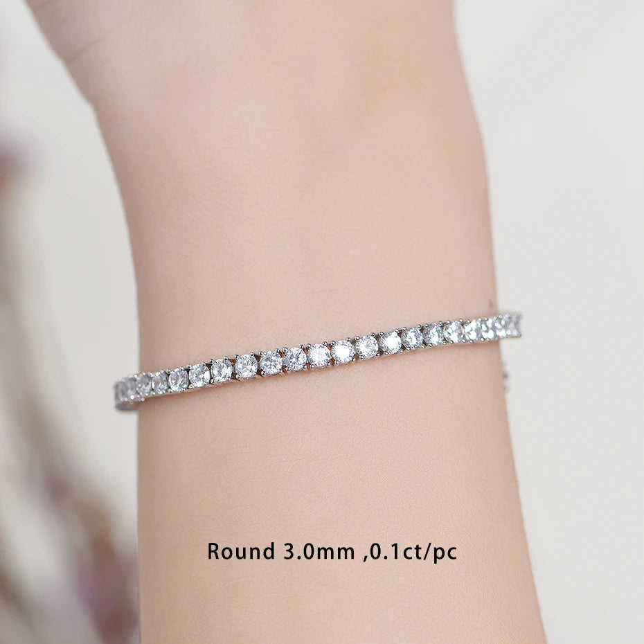 Lab Grown Diamonds Bracelets for Women Men 14K 10K 585 Solid Gold Tennis Bracelet Engagement Classic Christmas