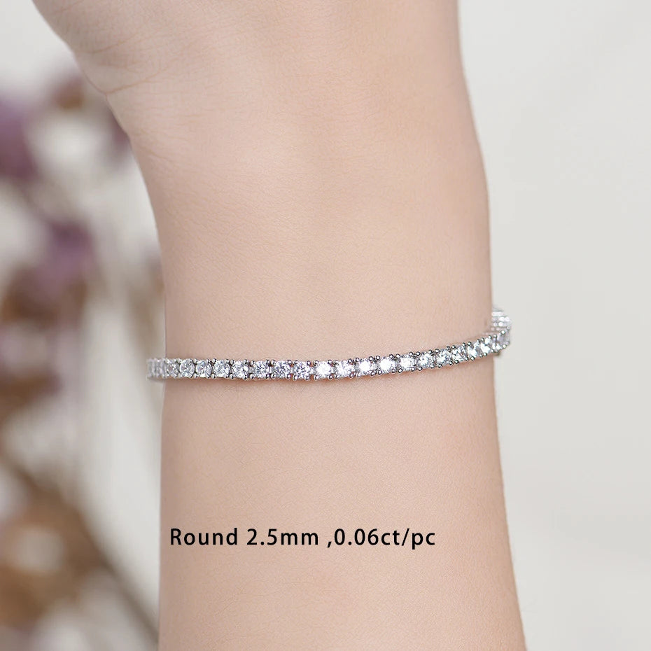 Lab Grown Diamonds Bracelets for Women Men 14K 10K 585 Solid Gold Tennis Bracelet Engagement Classic Christmas