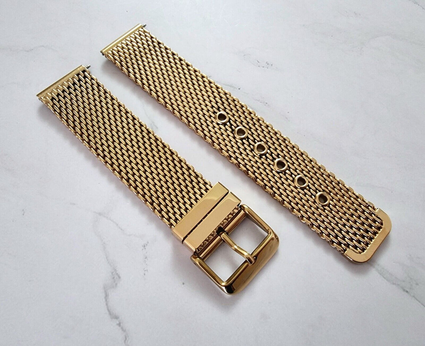 High Quality Shark Mesh Milanese Heavy Gold Watch Strap Band Mens 18Mm 20Mm 22Mm