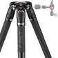 504X Fluid Video Head with 635 Fast Single Leg Carbon Tripod, Fast Tripod and Video Head Kit, Made of Premium Carbon Fibre, Designed for DSLR Digital Cameras, Videographer