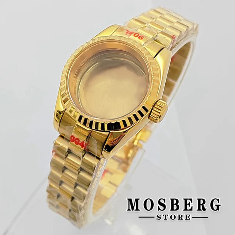 26Mm Watch Case Silver Gold Sapphire Glass Stainless Steel for NH05 NH06 NH05A NH06A Automatic Movement Accessories Parts