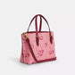 COACH Mollie Tote 25 2Way Shoulder Bag Canvas Leather Cherry Pink CR293 JP New