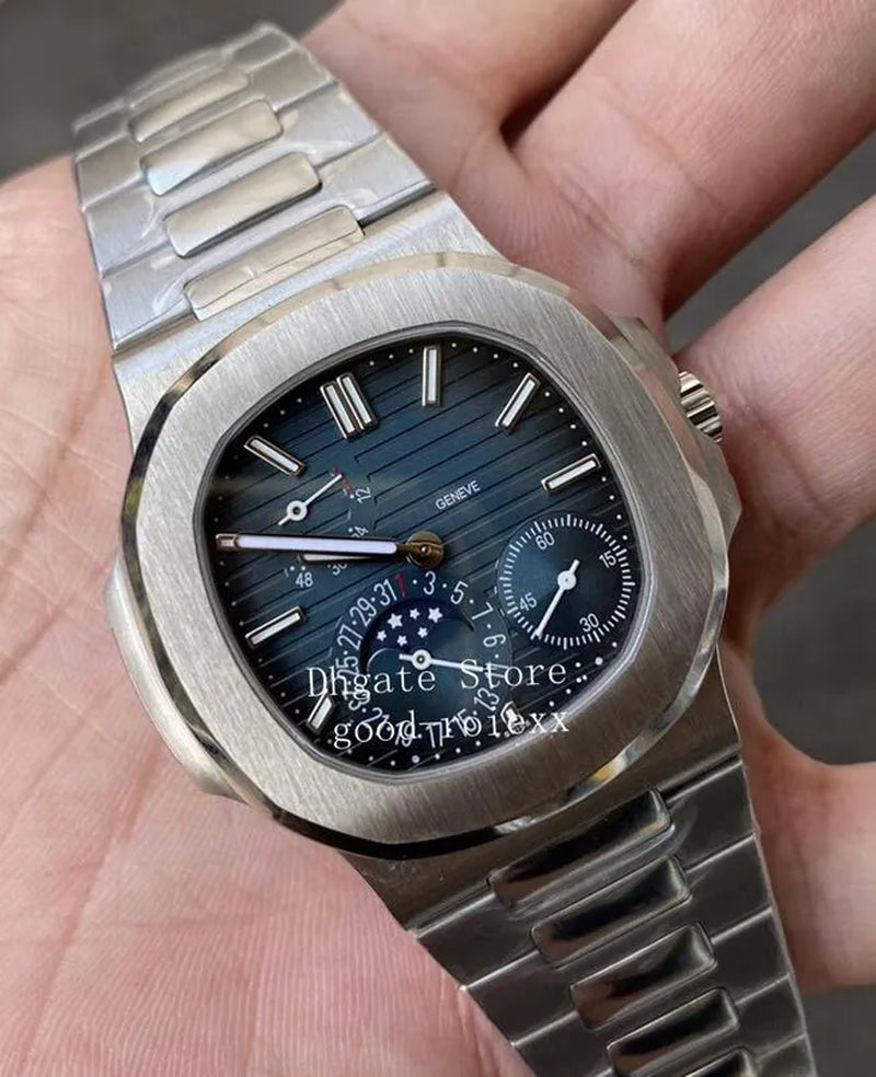 Men'S Watches Men Automatic Blue Dial Sport Watch Sapphire Crystal 40Mm Wristwatches