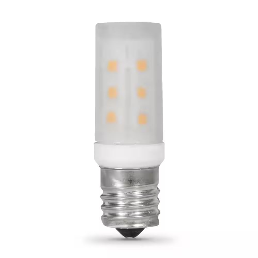 40-Watt Equivalent T8 Intermediate E17 Base Microwave Appliance LED Light Bulb, Warm White 3000K