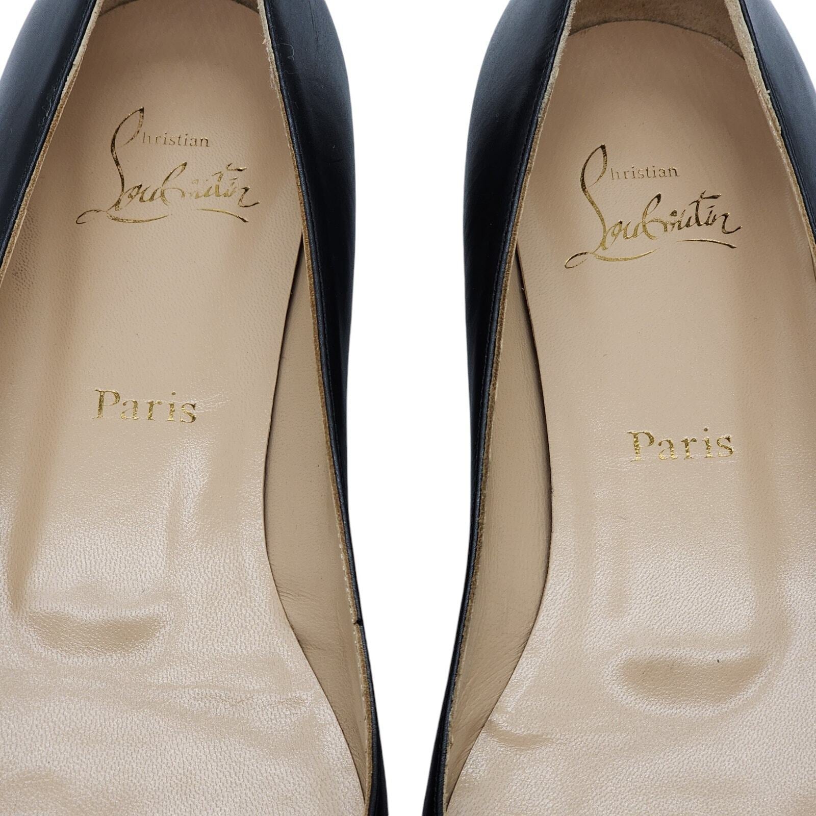 Christian Louboutin Ballalla Leather Ballet Flats Shoes in Black 39 8.5 US $745