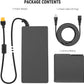 Dummy Battery Kit for Outdoor Flash Strobe Speedlight with AC Power Adapter & Cable, 25V 10.4A Replacement, Intelligent Safety Protection, 16.4Ft Length, NT-Q4