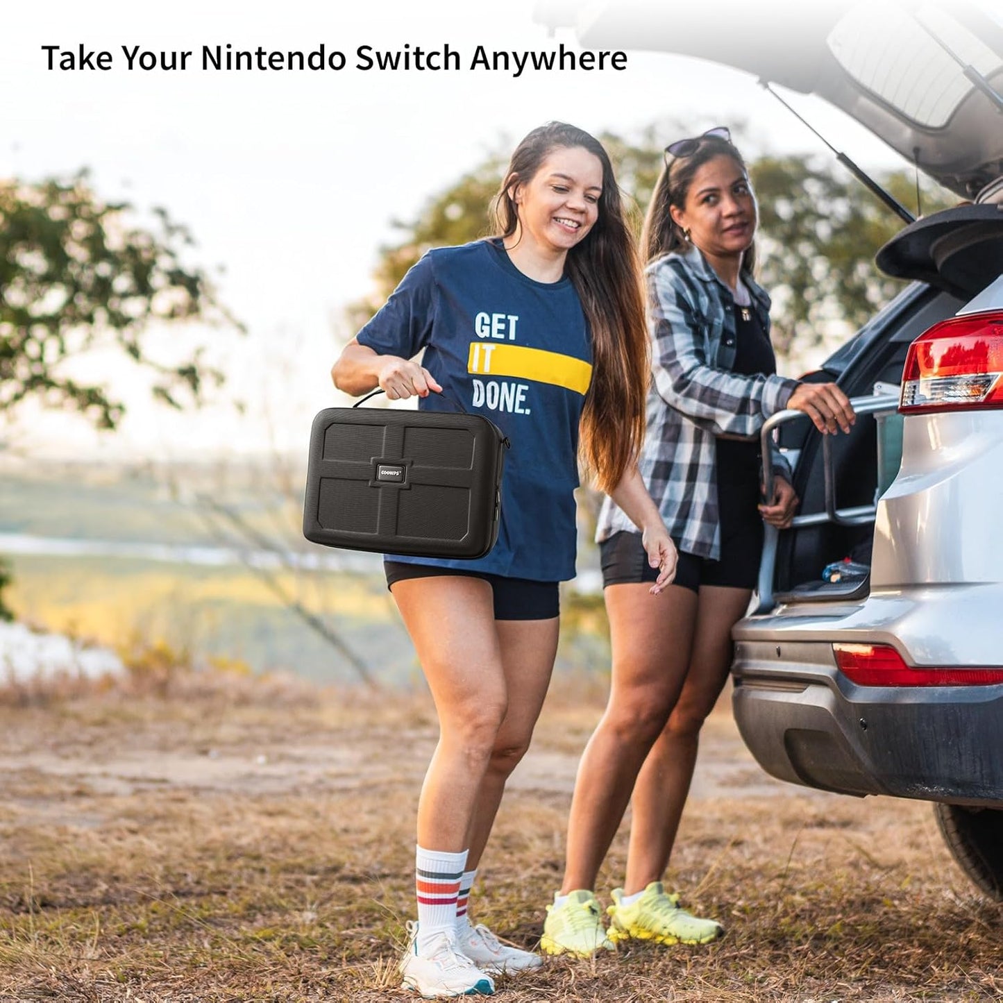 Switch Case for Nintendo Switch and Switch OLED Model, Portable Full Protection Carrying Travel Bag with 18 Game Cards Storage for Switch Console Pro Controller Accessories Black