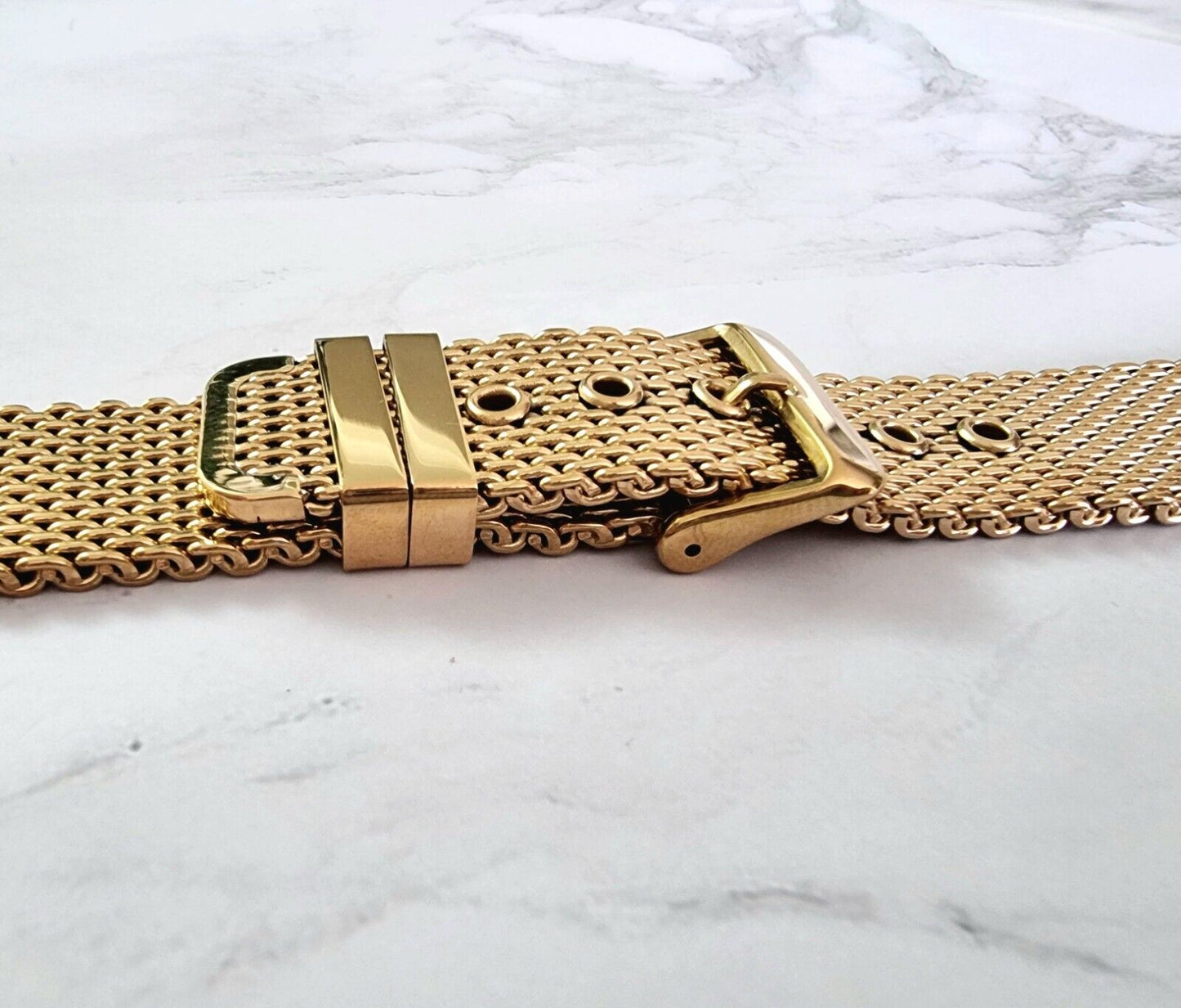 High Quality Shark Mesh Milanese Heavy Gold Watch Strap Band Mens 18Mm 20Mm 22Mm