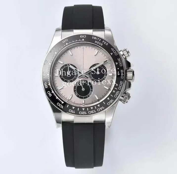 Watches Automatic Cal.4131 Ceramic Clean Maker Watch Men'S Panda Dial 904L Steel Rubber Strap 126519 Eta Sport Clean