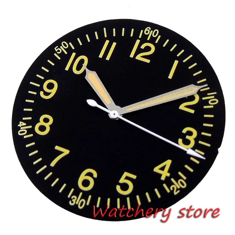 33.5Mm Watch Dial Face Hand Luminous Pilot Style Fit NH35 NH36 MIYOTA 8215 821A DG 2813 ETA 2836 2824 Automatic Movement