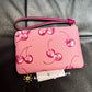 NWT COACH Corner Zip Wristlet with Cherry Print CR819