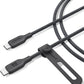USB C to C Charger Cable (240W, 6Ft), Bio-Braided for Iphone 15/15 Plus/ 15 Pro/ 15 Pro Max, Macbook Pro 2020, Ipad Pro 2020, Ipad Air 4, Samsung Galaxy S23 (Phantom Black)